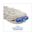 thumbnail image 6 of Cut-End Lie-Flat Wet Mop Head, Cotton, 24oz, White | Bundle of 10 Each, 6 of 8