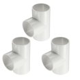 thumbnail image 1 of Uxcell 3Pcs 2" Tee 3 Vías Conectores de Tubo, Accesorios de Esquina para Estructura de Soporte de Estante, Blanco, 1 of 6