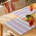 thumbnail image 4 of Farm Fruit Placemats Set of 2, Strawberries Peach Watermelon Lemon Pink Striped Non-Slip Place Mats Washable Table Mats for Kitchen Dining Table Decorations Indoor/Outdoor, 4 of 9