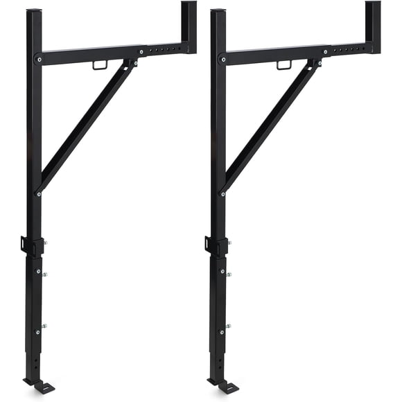 Bingirl Pickup Truck Ladder Rack | 19"-34" Adjustable Width 250 LB. Load Steel Truck Rack Heavy Duty Truck Bed Ladder Rack for Kayak, Surfboard 2 Pack