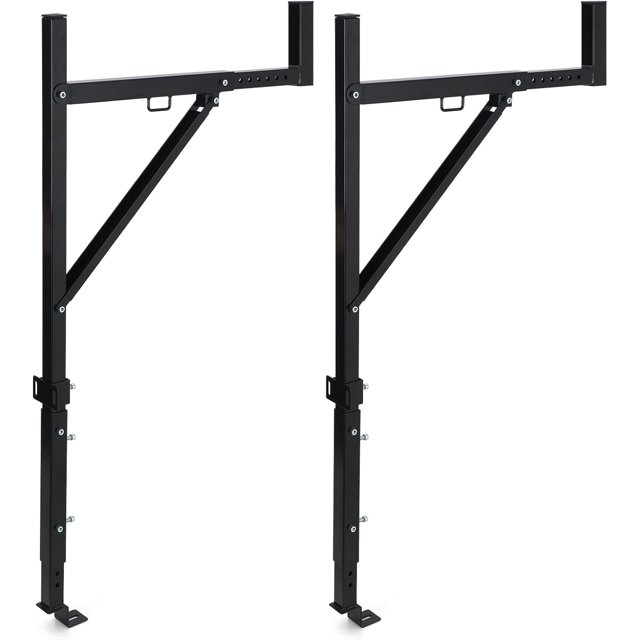 Bingirl Échelle de Camionnette / Largeur Réglable 19 Pouces-34 Pouces Charge 250 LB. Échelle de Lit de Camion Robuste pour Kayak, Planche de Surf 2 Pcs