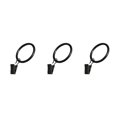thumbnail image 1 of jesticaly 10 Pcs Rustproof Curtain Rings Home Decoration Shower Curtain Rings Clamps Drapery Clips Bath Curtain Rod Clips Window Accessoy Black 3.5mm*25mm 3Set, 1 of 6