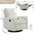 thumbnail image 2 of Recliner Chairs, Swivel Rocking Recliner Chair for Woman, Glider Chair, Nursery Recliner for Living Room, Nursery Chairs, Small Recliners for Small Spaces, Living Room Accent Chair (White), 2 of 7