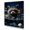 thumbnail image 2 of Designart "Boisterous Raccoon Wash In Blue Botanical" Bathroom Canvas Prints, 2 of 7