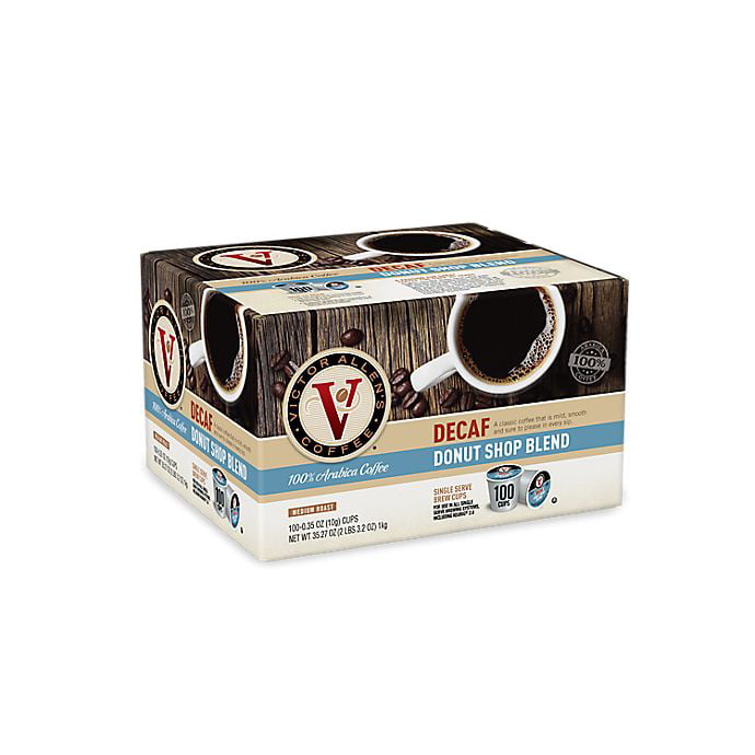 Victor Allen's Coffee K Cups, Decaf Donut Shop Blend Single Serve