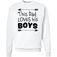 thumbnail image 2 of Inktastic This Dad Loves His Boys Fathers Day Adult Sweatshirt, 2 of 4