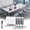 47.2in White, variant on Conference Table 6ft, White Mobile Flip Top Training Tables for Office,Meeting