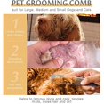 thumbnail image 3 of Stainless Steel Pet Comb Pet Grooming Comb Rounded Teeth Dog Comb For Large, Medium And Small Dogs And Cats With Tangled Short/long Hair (19 X 3 Cm), 3 of 5
