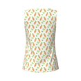 thumbnail image 5 of Picia Vegan Fruit Carrot Pattern Women's Workout Tank Top,Breathable Activewear,Slim Fit Athletic Top,Versatile Workout Moisture-wicking top-Large, 5 of 9