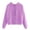 Purple, variant on Oalirro Fashion Womens Hoodies Fall and Winter Oversized Crewneck Sweatshirt Women Crew Neck Zip up Long Sleeve Trendy Tops For Women 2023 with Pocket Cropped Sweaters For Women Blue