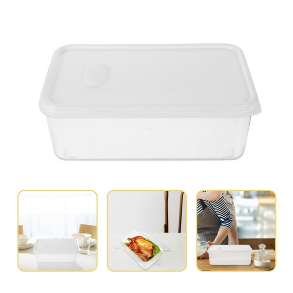 DEEPCRAFF Kitchen Countertop Bread Storage Bin White PP 1Pack 8.7X5.3X3.1in