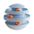 thumbnail image 1 of lionlar Cat Roller Toy Circular Track for Kitten Cat Track Ball Turntable Track Ball Light blue, 1 of 9