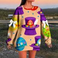 thumbnail image 2 of Womens Oversized Sweatshirt Easter Cute Fun Print Long Sleeve Comfort Casual Pullover Plus Size Sweatshirts for Women Mr1 3Xl, 2 of 5