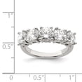 thumbnail image 2 of 925 Sterling Silver 5-stone Cubic Zirconia Ring, 2 of 2