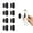 Black, variant on UMUST 8pcs Magnetic Remote Control Holder, Remote Control Holder for Remote Controls, Chargers, Household Goods Storage