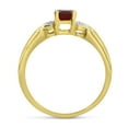 thumbnail image 5 of 14k Yellow Gold Oval Garnet And Diamond Ring, 5 of 6