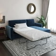 thumbnail image 3 of Noah Sectional Sofa Bed with Storage, Twin, Green Velvet, 3 of 6