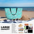 thumbnail image 6 of KLL Seashell And Starfish Print Large Beach Tote Bag Women Waterproof Sandproof Zipper Beach Tote Bag for Pool Gym Grocery Travel with Wet Pocket, 6 of 7