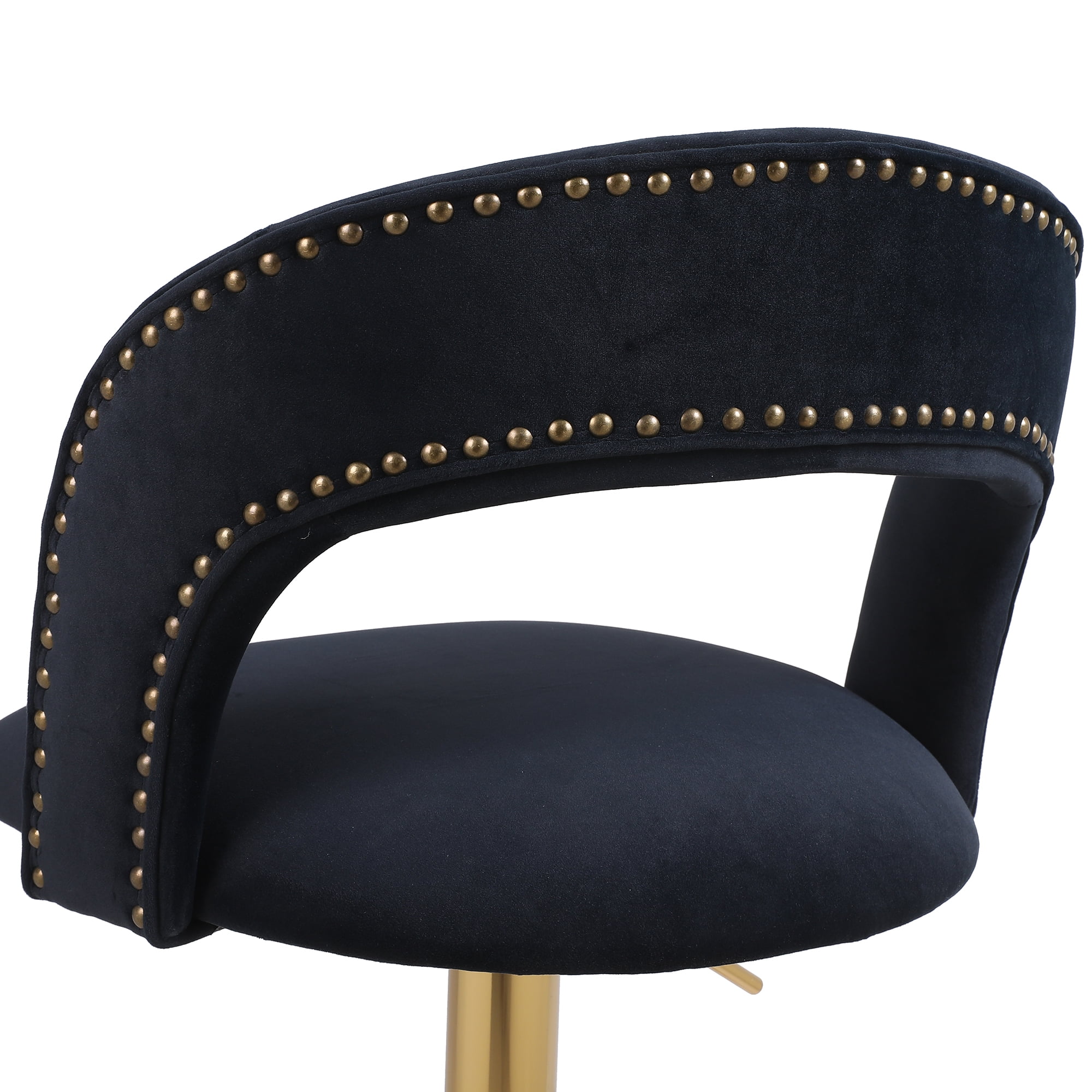 YYAo Swivel Bar Stools Chair Set of 2, Modern Adjustable Counter Height Bar Stools, Velvet Upholstered Stool with Back& Footrest for Kitchen, Black YYAo Swivel Bar Stools Chair Set of 2, Modern Adjustable Counter Height Bar Stools, Velvet Upholstered Stool with Back& Footrest for Kitchen, Black