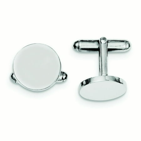 Sterling Silver Round Cuff Links - 10.6 Grams