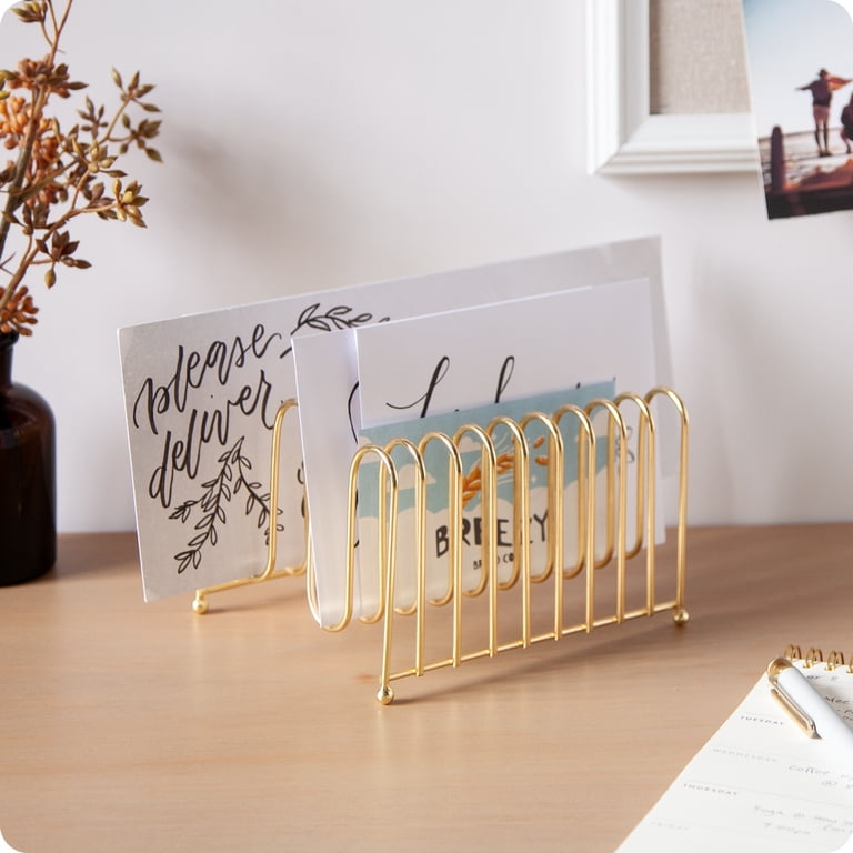 Bent Wire Letter Sorter in Gold photo 6