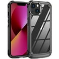 thumbnail image 1 of SaniMore Magnetic Transparent Case for iPhone 14 Plus with Wireless Charging, PC & Liquid TPU Cover with Independent Mental Key Armor Goggles Protective Lens Shockproof Protective Shell, Black, 1 of 8