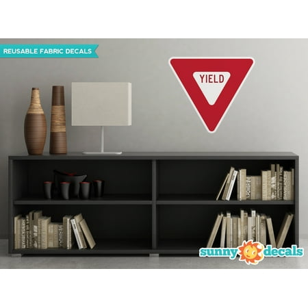 - Yield Sign Fabric Wall Decal - Traffic and Street Signs - 3 Sizes Available-Large/