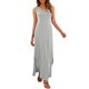 thumbnail image 4 of Gibobby Vestido de gasa de verano para mujer Vestido casual de verano sin mangas para mujer Vestidos sueltos divididos con bolsillos(Gris,G), 4 of 5