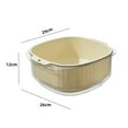 thumbnail image 4 of Cesta de drenaje para frutas, cuenco colador con asas para arroz y verduras, color beige, 4 of 4