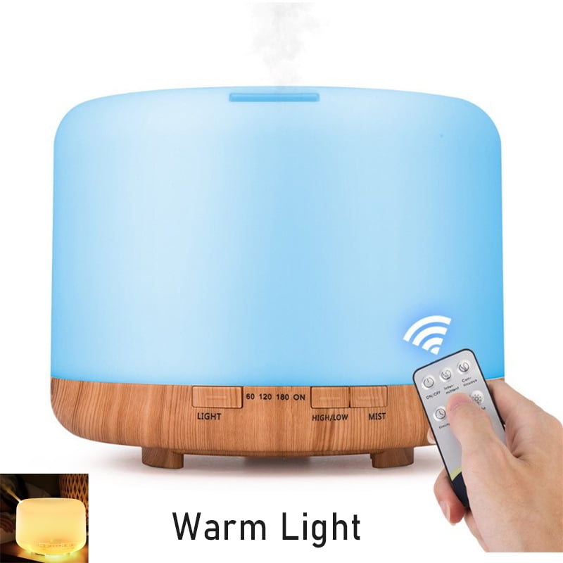 Details about   500ml Remote Control Air Aroma Ultrasonic Humidifier With Color LED Lights 