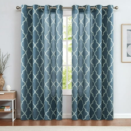 Curtains Blue Linen Living Room Drapes Light | Walmart Canada