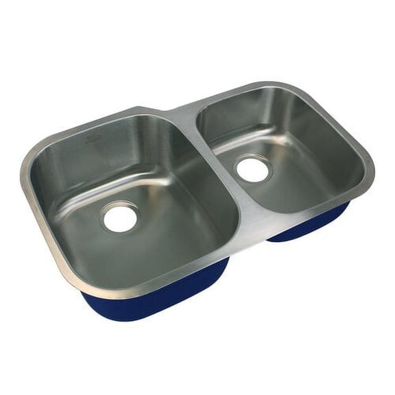 Transolid Meridian 32'' L x 21'' W Double Basin Undermount Kitchen Sink
