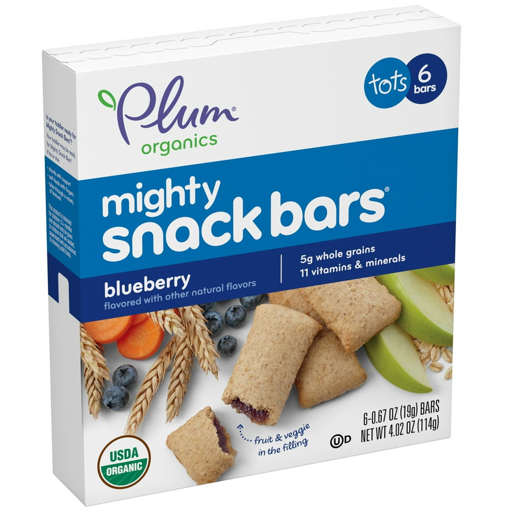 Plum Organics Mighty Snack Bars for Toddlers, Blueberry Fruit Snack Bar