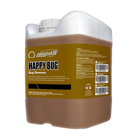 Nanoskin HAPPY BUG Bug and Tar Remover 5 Gallons - Car Wash Exterior Cleaner & Degreaser to Break Down and Remove Bugs, Tar, Tree Sap and Tough Stains | Safe for Cars, Trucks, Motorcycles, RVs & More