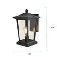 thumbnail image 5 of Better Homes &Gardens Outdoor Wall Mount Lantern Light, 1-Light LED Bulb, Matte Black Seeded Glass, 5 of 9