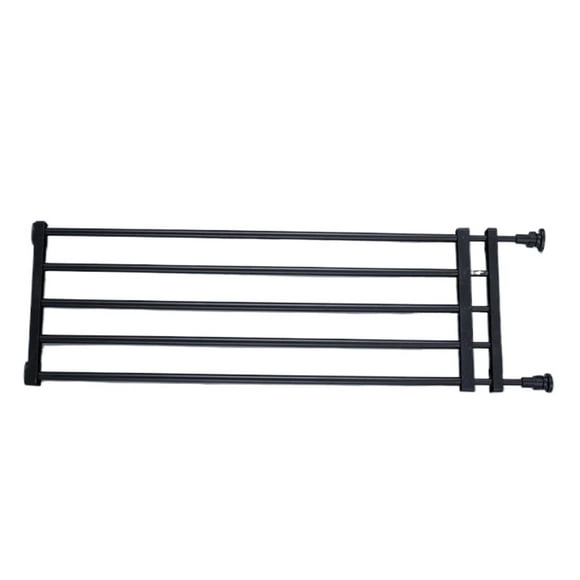 Methold Puerta plegable para mascotas, segura y confiable, para perros, puertas de escalera retráctiles para perros de ancho Suministros para perros negro 24x56-100cm