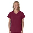 thumbnail image 2 of Red Panda Women's Curved Mock Wrap Solid Scrub Top, 2 of 3