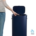 thumbnail image 5 of happimess Tammi Kitchen 14.5-Gallon Slim Metal Push Button Trash Can, Denim Blue, HPM1017J, 5 of 10