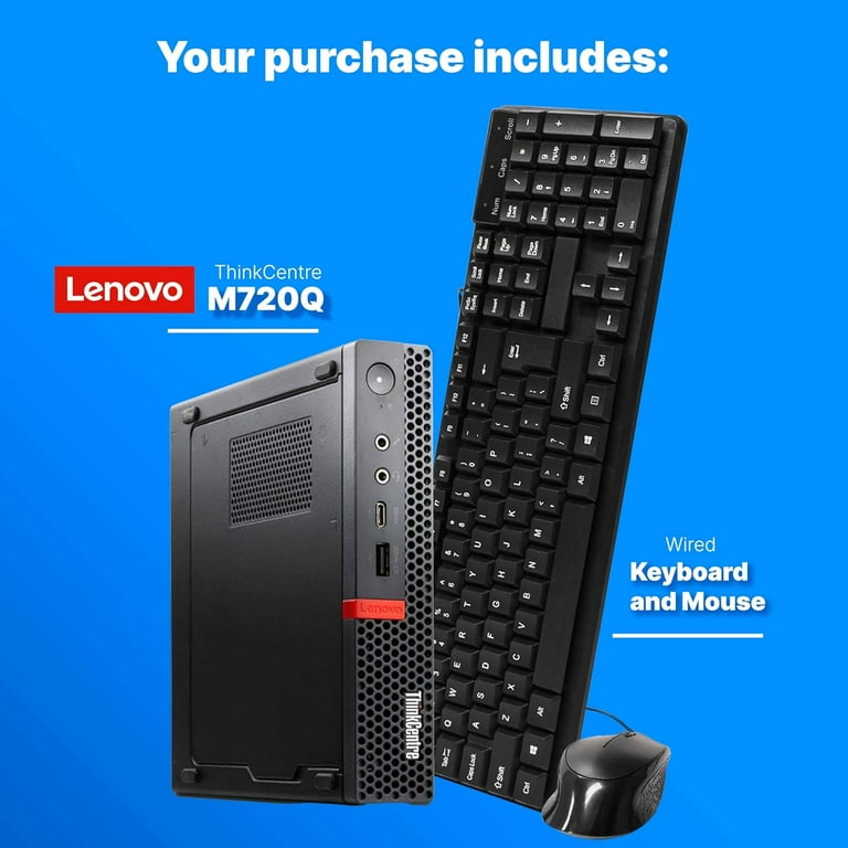 Restored Lenovo ThinkCentre M720Q Windows 11 Pro Micro PC | Intel