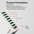 thumbnail image 7 of 8 in 1 Waterproof Ports USB Fast Charger，8 Ports Desktop Charging Station, Travel Phone Charger Plug Outlet, with 4 Type C and 4 USB Ports for Home Office Travel, 7 of 7