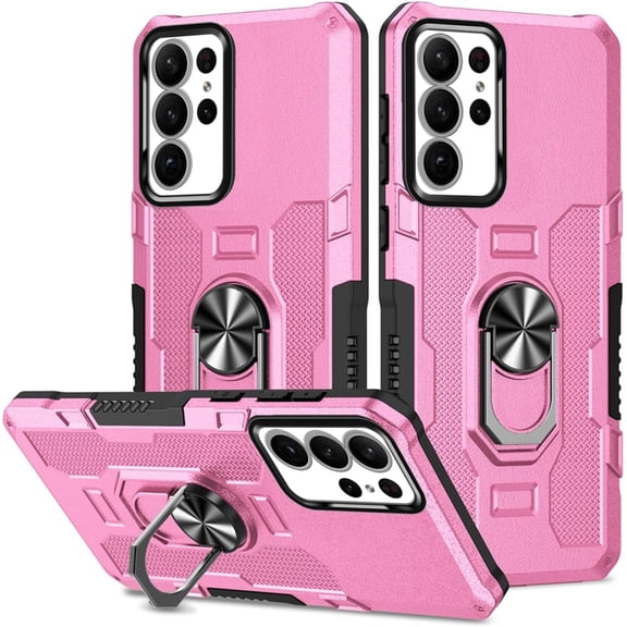 HCTian Case for Galaxy S23 Ultra Case, Samsung S23 Ultra 5G SM-S918U Case, Kickstand Holder Built-in Magnetic Car Mount Shockproof Camera Protective Phone Cover for Samsung Galaxy S23 Ultra