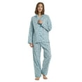 thumbnail image 1 of GLOBAL Conjuntos de Pijamas de Algodón para Mujer, Ropa de Dormir de Manga Larga con Botones, Ropa de Dormir Cómoda, Conjunto de Pijama Suave, Paisley Verde M, 1 of 7