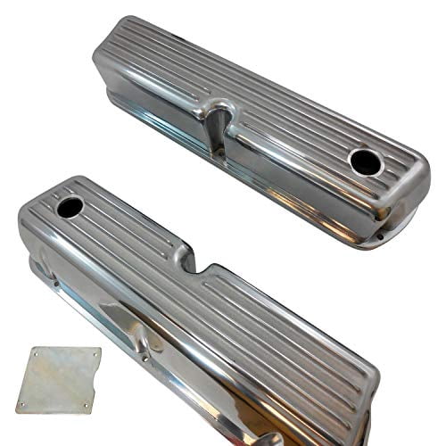 Racing Power Co-Packaged SB Ford Aluminum Valve C overs - Tall Finned