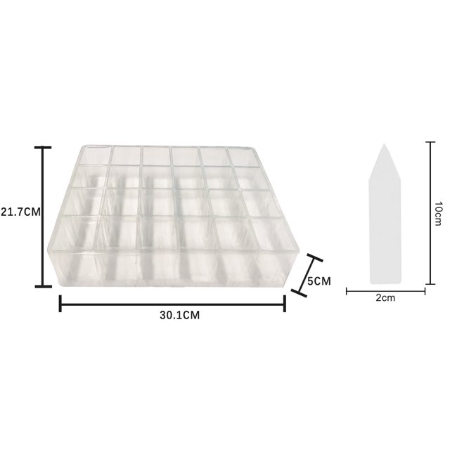 Bandeja de plántulas LYD Kit de germinación y crecimiento de bandeja de semillas transparente de 120 celdas con etiqueta blanca para plantas (5 bandejas, 24 celdas por bandeja) LYD 1024152