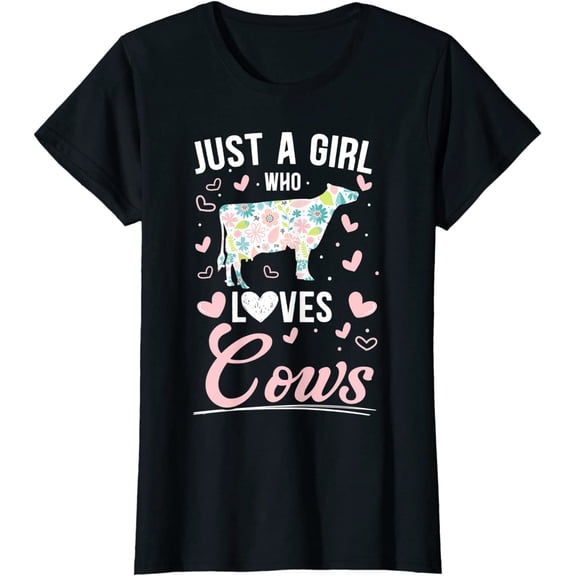 Just a Girl Who Loves Cows for a Cow Girl Farming T-Shirt