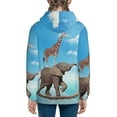 thumbnail image 6 of Kdxio Elephant Giraffe Pattern Kids Boys Girls Zip Up Hoodie 3D Printed Hooded Sweatshirt Hoody Coat with Pocket 7-12 Y-Small, 6 of 6