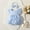 Blue, variant on Infant Baby Romper Solid Newborn Summer Clothes Girl Aircraft sleeve Girl Baby Clothes 3-6 Months Girl Clothing Cute boys' and girls' clothing