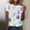 Blue(New)D, variant on PNTUTB Women's Round-Neck Short-Sleeve T-Shirt: Summer Easter Cute Print Loose Comfortable Breathable Casual Versatile