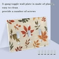 thumbnail image 3 of Yayeee Toggle Light Switch Wall Plate 2-Gang 4.56"x4.48" Decorative Outlet Cover, Yellow Autumn Leaves, 3 of 7