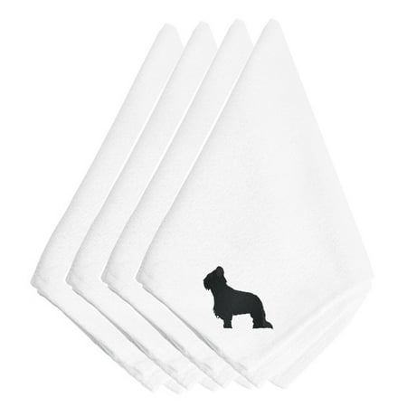 

Carolines Treasures BB3426NPKE Briard Embroidered Napkins Set of 4 20 x 20 multicolor